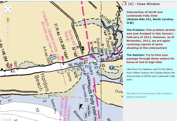That little red and white icon indicates approximately where we were grounded.